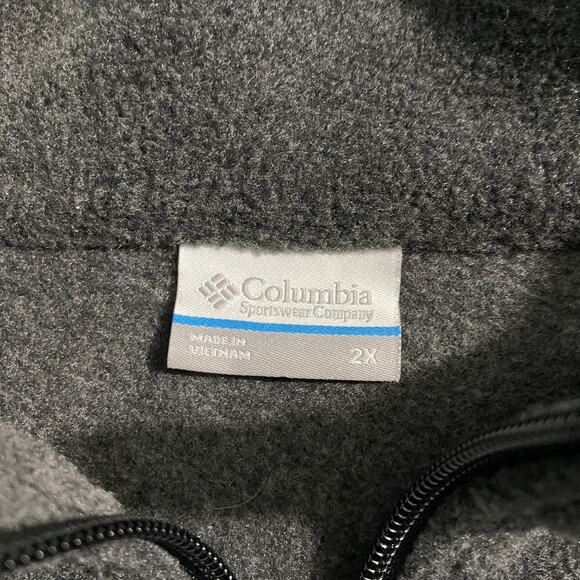 Columbia Jacket Womens 2XL Gray Benton Springs Full Zip Fleece Embroidered Logo - Picture 4 of 8